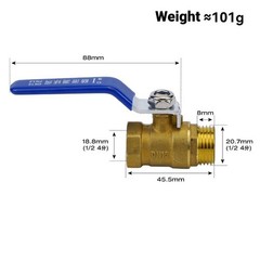 1/2″ BRASS Ball Valve NPT Female Threaded Full Port 300 WOG Tap Water Valve NEW