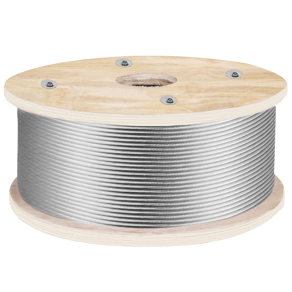 VEVOR T316 500Ft Stainless Steel Cable 3/16″ Cable Railing Wire Rope Cable 1×19