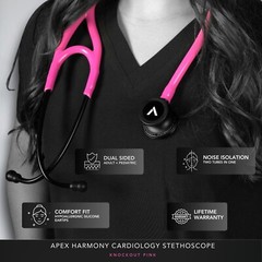 Apex Cardiology Stethoscope – Limited Edition | Lifetime Warranty | Black Steel