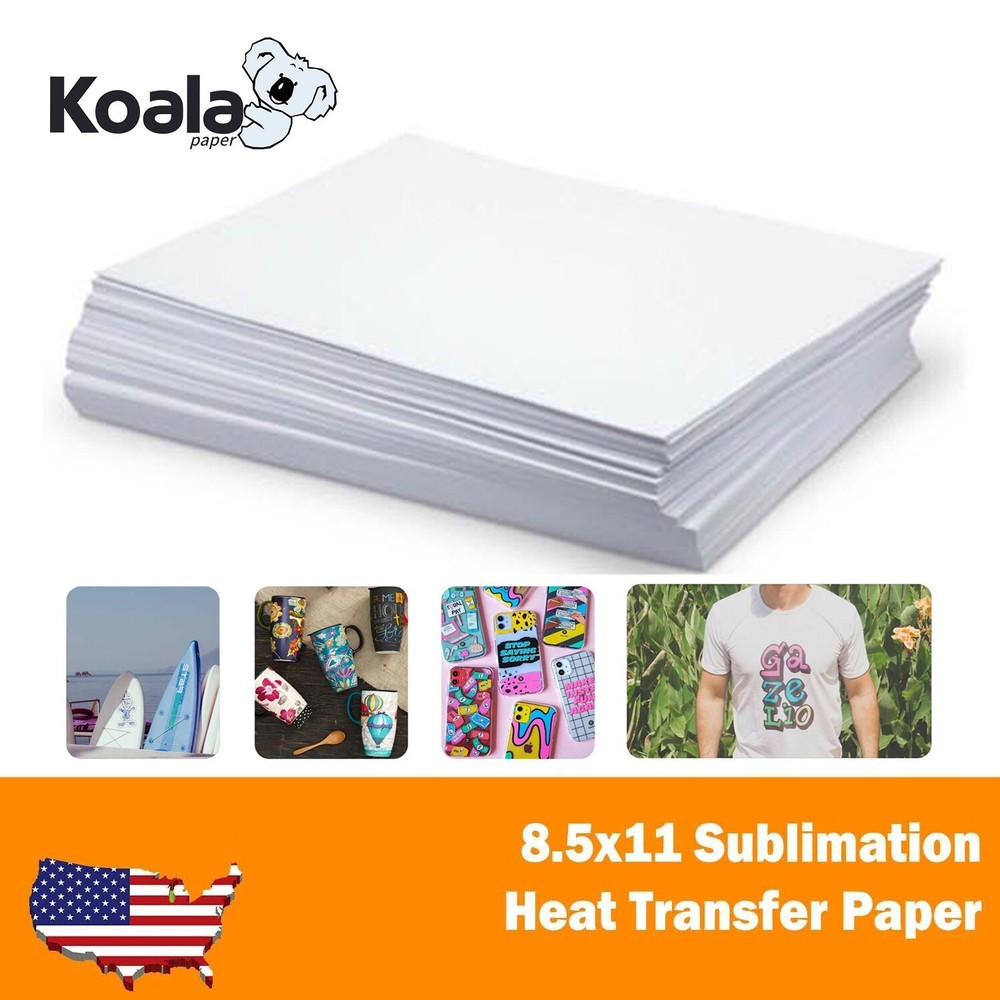 Koala Sublimation Paper 8.5×11 115g for Inkjet Heat Transfer Mugs Tumblers