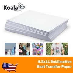 Koala Sublimation Paper 8.5×11 115g for Inkjet Heat Transfer Mugs Tumblers