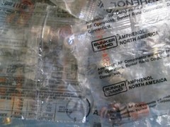 Amphenol RF Connectors & parts US Made Factory sealed bags N-type & TNC plug