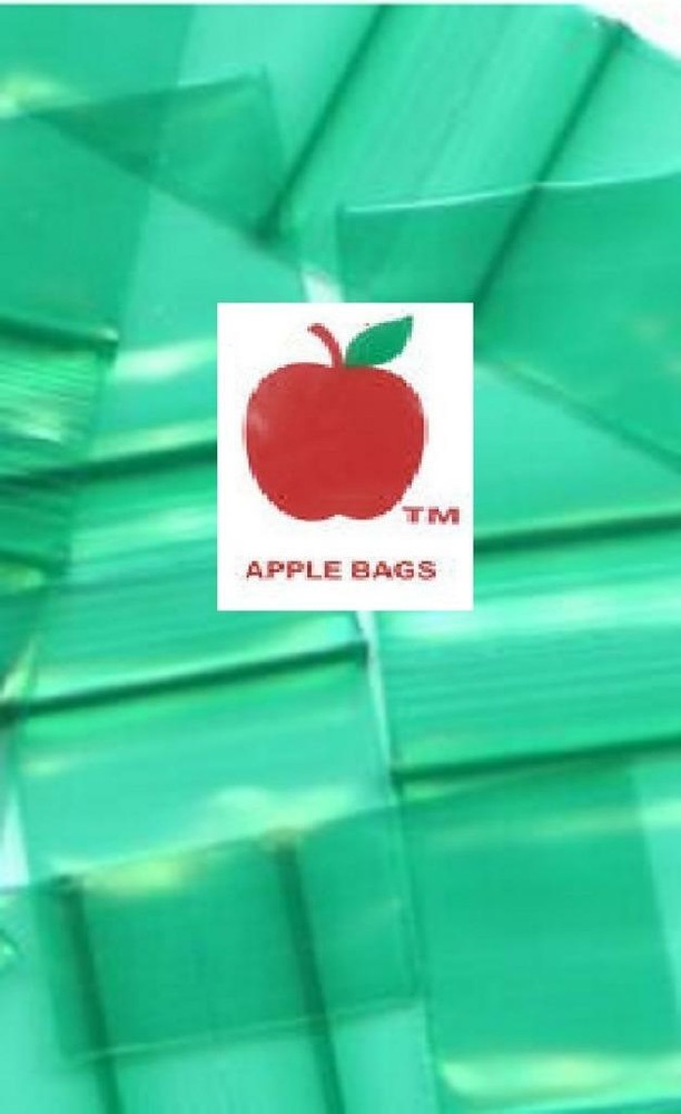 GREEN 1,000 APPLE BRAND BAGGIES 125125 2mil ZIPLOCK 1000 1.25″ x 1.25″ bags 1/4