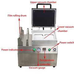 110V/60Hz Bench Vacuum Sealer 2 Slots Commercial Vacuum Skin Packaging Machine