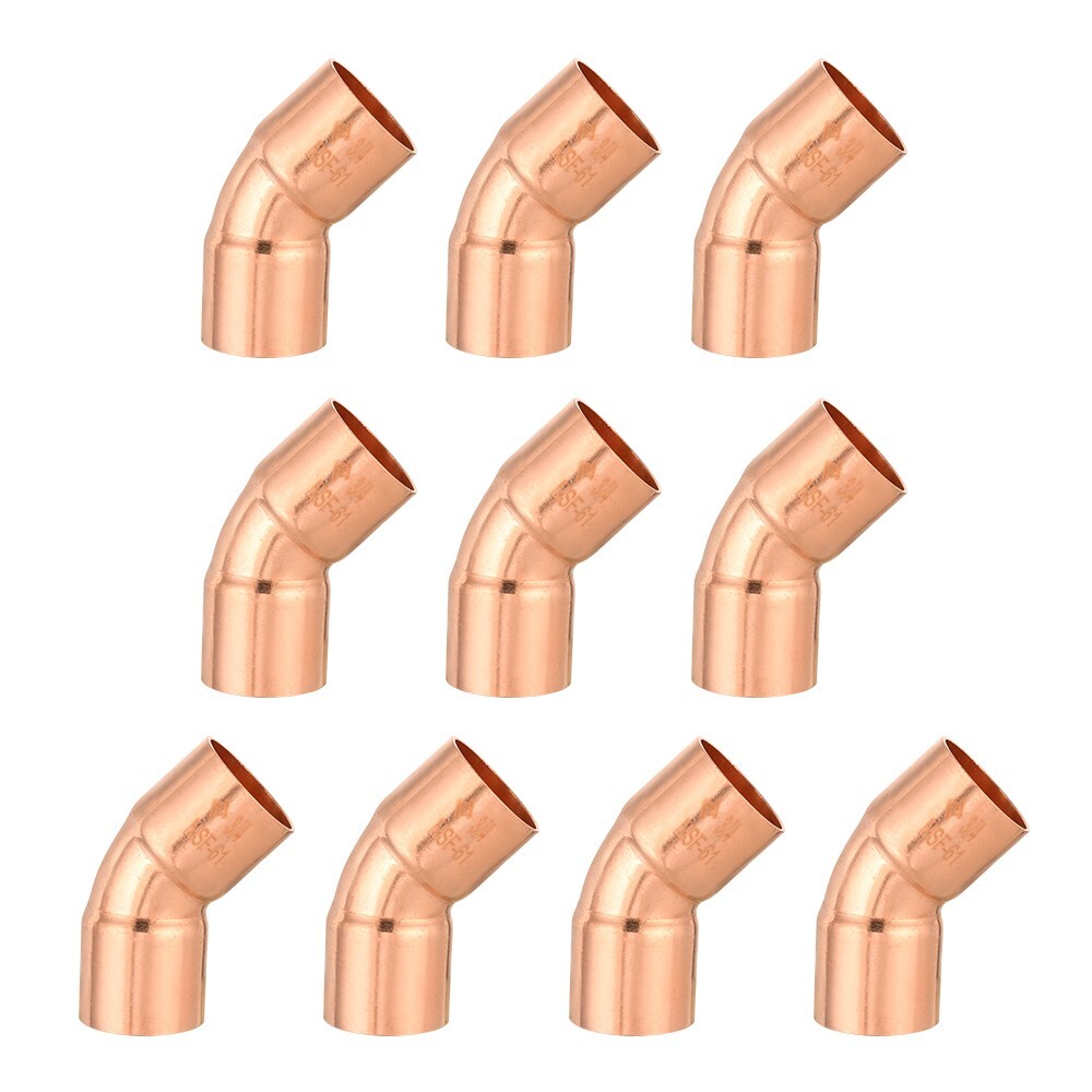 10PCS EFIELD 3/4″ C X C 45 Degree Short Turn Elbow , Copper Solder Fittings
