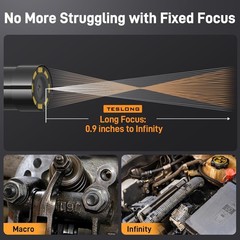 Teslong 2.0MP USB-C Inspection Camera Auto Focus Borescope for Plumbing