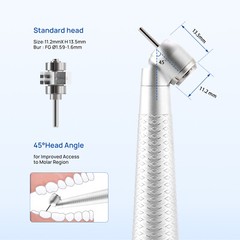 COXO Dental Surgical Handpiece 45° Angle Fit KaVo Fiber Optic 6 Hole Coupler