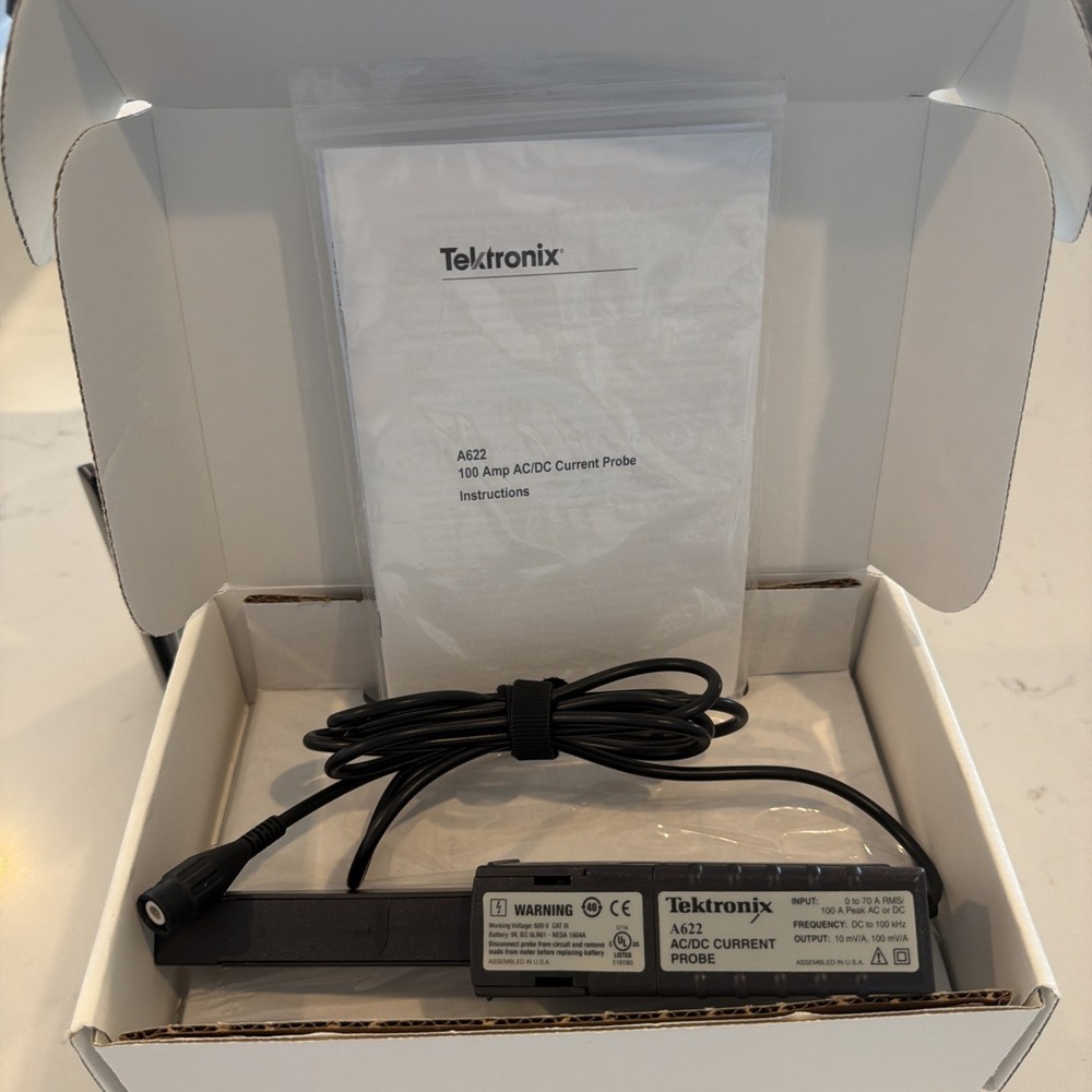 Tektronix A622 AC DC Current Clamp Probe 100 Amp DC to 100kHz BNC Oscilloscope
