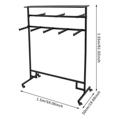 Clothing Display Rack Floor Standing Garment Rack 8 Arms Clothing Rack