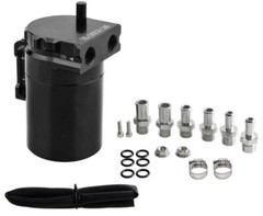 Oil Catch Can Kit Reservoir Baffled Tank with Breather Filter Universal Aluminum