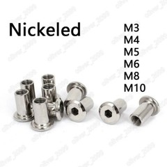 M3 M4 M5 M6 M8 M10 Steel Rivet Cap Nuts Hex Socket Furniture Connector Barrel