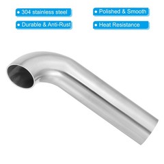 90 Degree Mandrel Bend Elbow, 1-1/4″ OD Exhaust 304 Stainless Steel 4in L