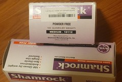 2-Pk Shamrock Latex Powder Free Exam Gloves 100 Count each Size Medium #10112