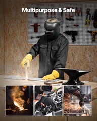 VEVOR Flame-Resistant Welding Jacket XXL-Sized 7oz FR Cotton Safety Jacket