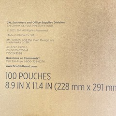 200 Pack Scotch Thermal Laminating Pouches, 8.9 x 11.4 in, Letter Size, 3 mil