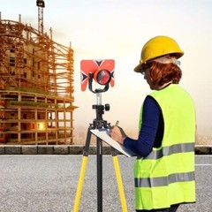 Surveying Bipod Tripod Thumb Release Aluminum Telescopic Stand for Prism Pole