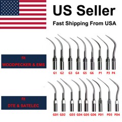 Dental Ultrasonic Scaler Tips fit EMS Woodpecker & DTE SATELEC Handpiece cso
