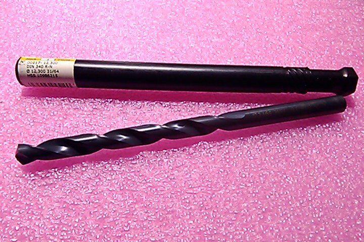 GUHRING 12.3mm 31/64 #217 HSS Taper Length Drill Bit, Extra Length 12.300mm