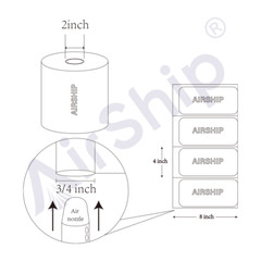 AIRSHIP® Air Pillow Film Bubble Cushion Roll for Packaging 2300ft 8″x4″ 7000pcs