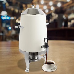 Coffee Urn w/ Fuel Holder,Stainless Steel Beverage Dispenser Hot Drink Dispenser