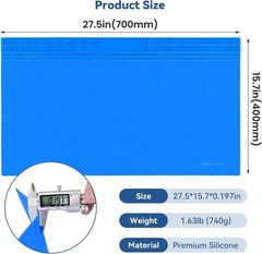 Extra Large Soldering Mat, 27.6”x15.7” Oversized 932°F Large, Grey