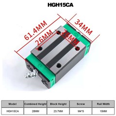 HG Linear Slide Bearing Block HGH/HGW 15CA/15CC/20CA/20CC/25CA/25CC/30CA/30CC