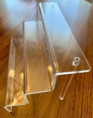 7 Pcs Acrylic Risers for Display, Acrylic Display Riser, Clear Frosted