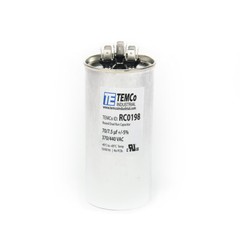 TEMCo 70/7.5 MFD uF Dual Run Capacitor 370 440 vac Volts AC Motor HVAC 70+7.5