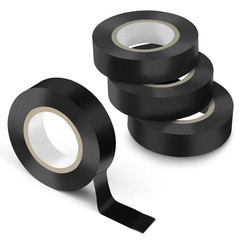 4 Pack 0.75In X 66Ft Black Electrical Tape 600V Insulation Wire Tape, Waterproof