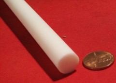 Teflon PTFE Virgin White Rods (1/2) .500″ Diameter x 72″ Long