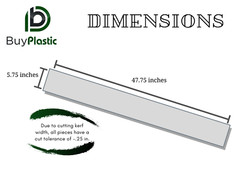 BuyPlastic Natural Nylon 6/6 Plastic Sheet 3/4″ x 6″ x 48″