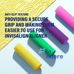 LA MIERE Aligner Chewies for Invisalign, 2PCS Food Grade Silicone 2P, Blue