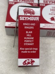 (1000) Seymour Hill Pattern H1 Copper Coated Hog Pig Shoat Rings 10 Boxes Of 100