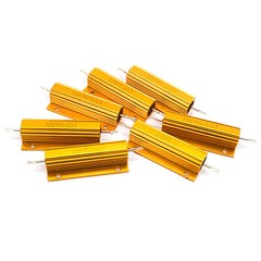 5/10/25 ~500W High Power Golden Aluminium Load Resistor Wirewound Various Values
