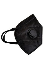 50/100Pcs Black KN95 Face Mask 5 Layer BFE 95% Disposable Respirator with Valve