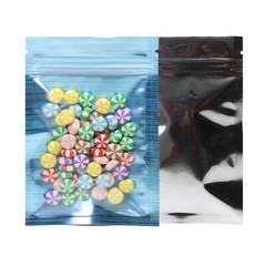 New Flat Clear/Blue/Silver Mylar QuickQlick™ Bags Pouches Variety Sizes