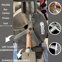 CENTER FINDER TOOL FOR ROUND BAR WORK PIECE 3/8″ DRILLING MILLING MACHINE