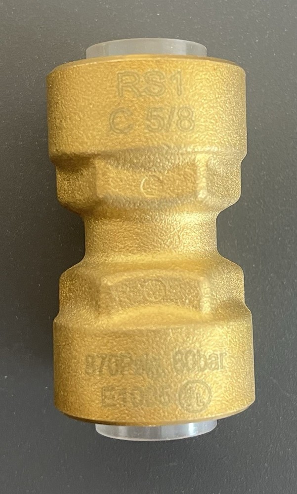 SB1 5/8” Quick Connect HVAC Brass Coupler Fitting 5/8” RS1 Coupling Slip X Slip