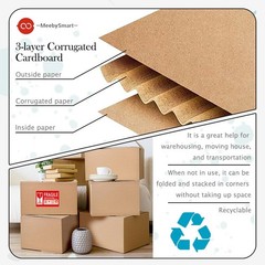 Corrugated cardboard shipping box 12x9x6 inches (10 pieces + 20 fragile labels)