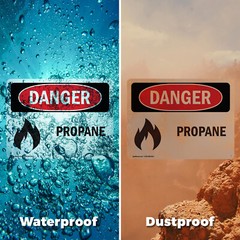 (2 Pack) Propane OSHA Danger Sign Decal Metal Plastic