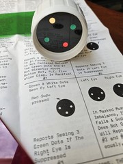 Optometry Worth 4 Dot Test with Red Green Glasses Flashlight and Maddox Rod