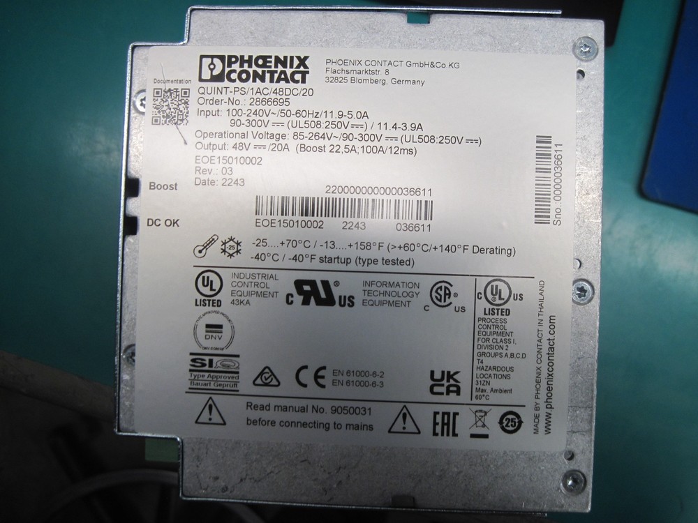 QUINT-PS-1AC-48DC-20 2866695 PHOENIX CONTACT