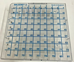 Nalgene 81-Place Microcentrifuge Storage Box – 1/2″ Openings