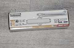 NewDoor Closer Control Aluminum Adjustable Spring Tension Latching Closing Speed