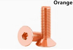 Colorful Aluminum 7075 Hex Socket Countersunk Flat Head Screws M3 M4