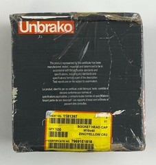 Unbrako Socket Head Cap M10x40 Zinc Yellow CR3 1181397 100-Pack