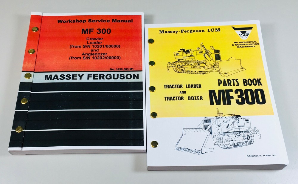 Massey Ferguson Mf 300 Crawler Tractor Loader Dozer Service Manual Parts Catalog