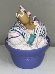 Gingerbread Candy Ice Cream Dessert Handmade Faux Fake Food Purple
