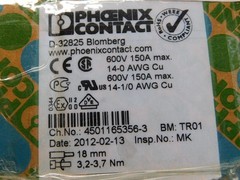 2 Phoenix Contact 3044225 / UT35 Feed Through Terminal Blocks 1000V 125A