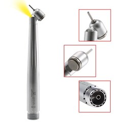 Dental 45° Angle Degree LED Light push button head optic fiber handpiece 2H USA